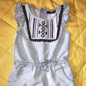 Dark blue, denim romper